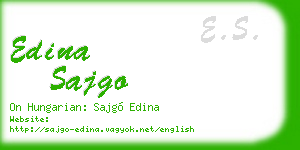 edina sajgo business card